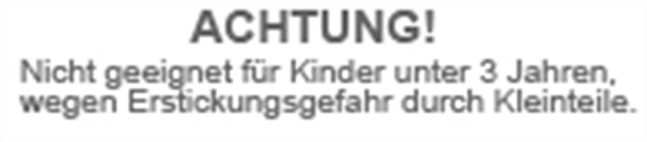 Auf dem Bild ist ein Warnhinweis für das Produkt "Perlen Pastell Gelb 1000 Stück" zu sehen. Es steht geschrieben, dass das Produkt für Kinder unter 3 Jahren wegen Erstickungsgefahr durch Kleinteile nicht geeignet ist.