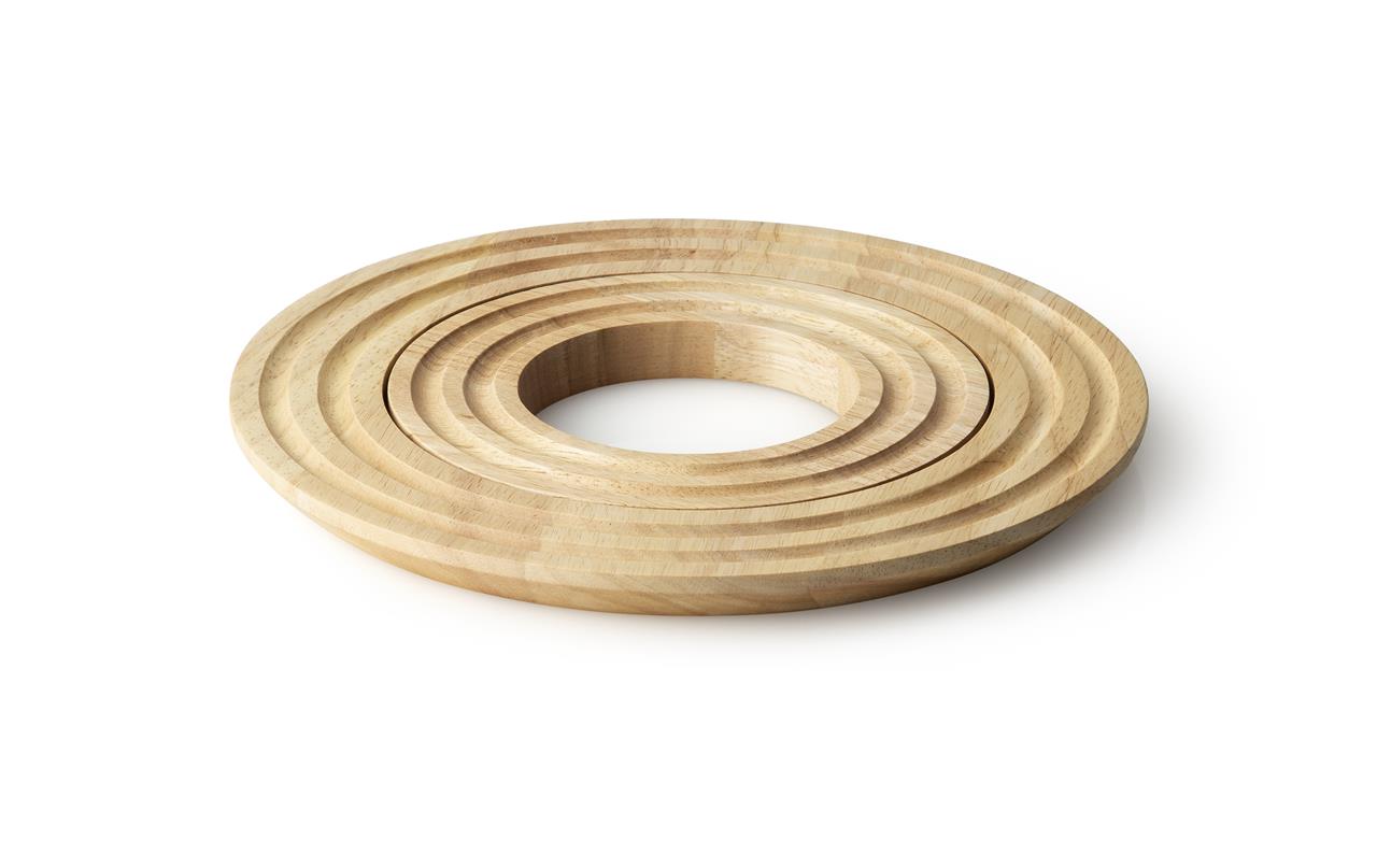 Untersetzer rund Gummibaumholz Ø 21x1,5cm
