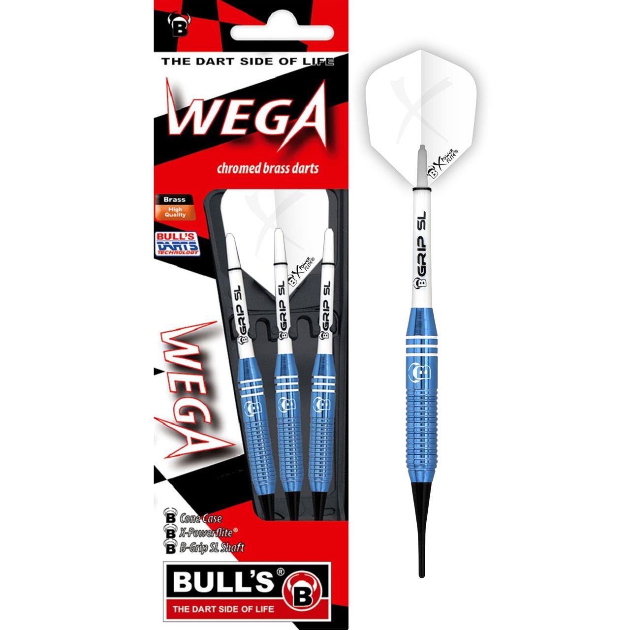 Das Bild zeigt den BULL'S® Magma Steel Dart. Der Dart ist sehr beliebt für Freizeit- und Turnierspiel.