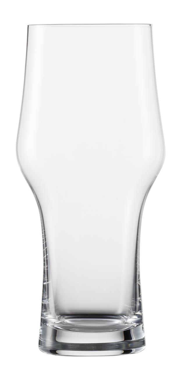 Das Bild zeigt ein klares Bierglas mit einem schlanken, modernen Design. Es handelt sich um das Produkt "Wheat Form 8910, 543 ml, Beer Basic Craft".