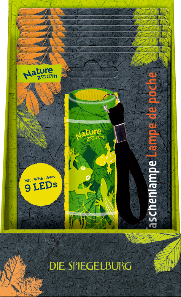Abgebildet ist das Produkt 'Nature Zoom - Kleine Taschenlampe'. Sie ist eine kleine und handliche Taschenlampe.
