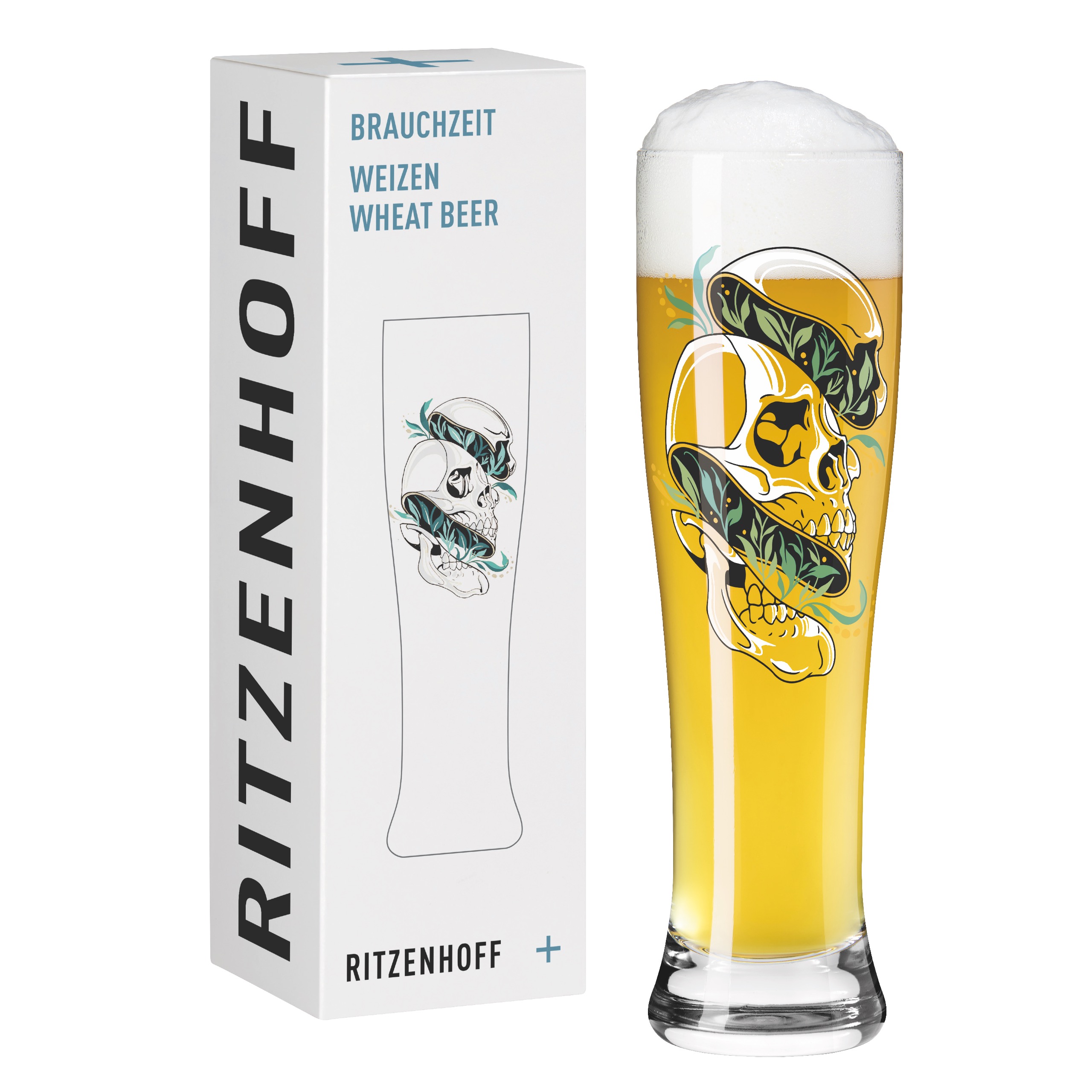 Das Bild stellt das Brauchzeit Weizen 29 I. Macarthur F25 dar. Es handelt sich um ein Weizenglas.