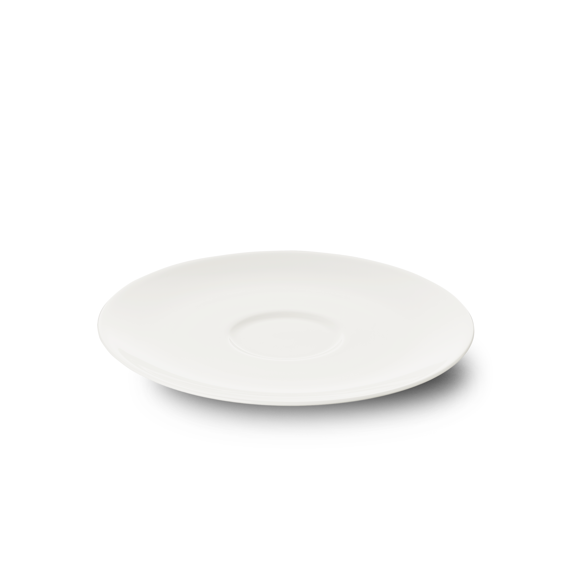 Die Untertasse 0,20 l / 0,25 l Pure Weiss Fine Bone China ist auf dem Bild abgebildet. Sie ist weiß und aus feinem Bone China gefertigt.