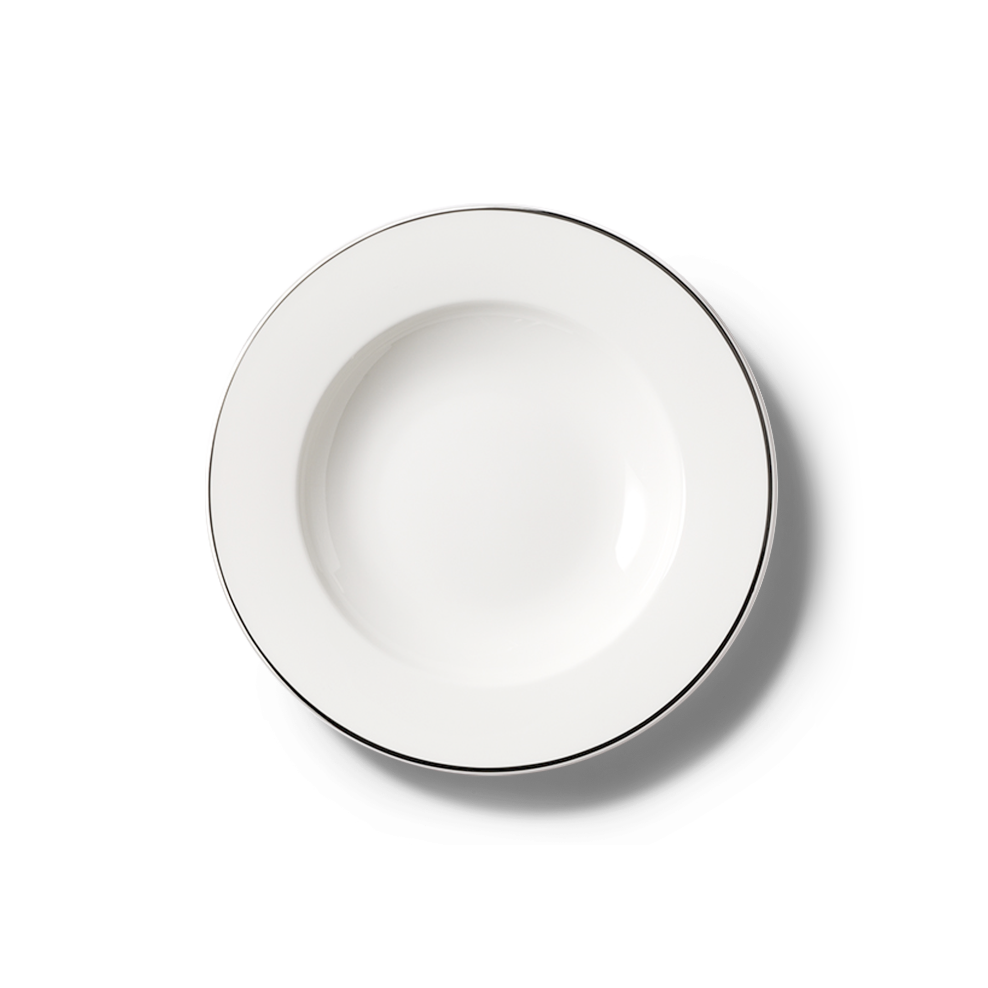 Teller tief 23 cm Platin Lane Classic Fine Bone China ist ein eleganter tiefer Teller mit edlem Platinrand. Perfekt für raffinierte Tischdekorationen und stilvolle Mahlzeiten.