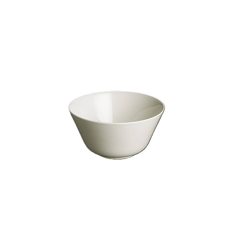 Abgebildet ist eine Schale 10 cm 0,20 l Pure Weiss Fine Bone China. Sie ist klein, rund und aus weißem Porzellan gefertigt.