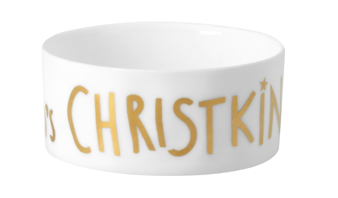 Winterlicht mit dem Spruch 'Ich glaub noch ans Christkind'. Die Kerze verbreitet festliche Stimmung.