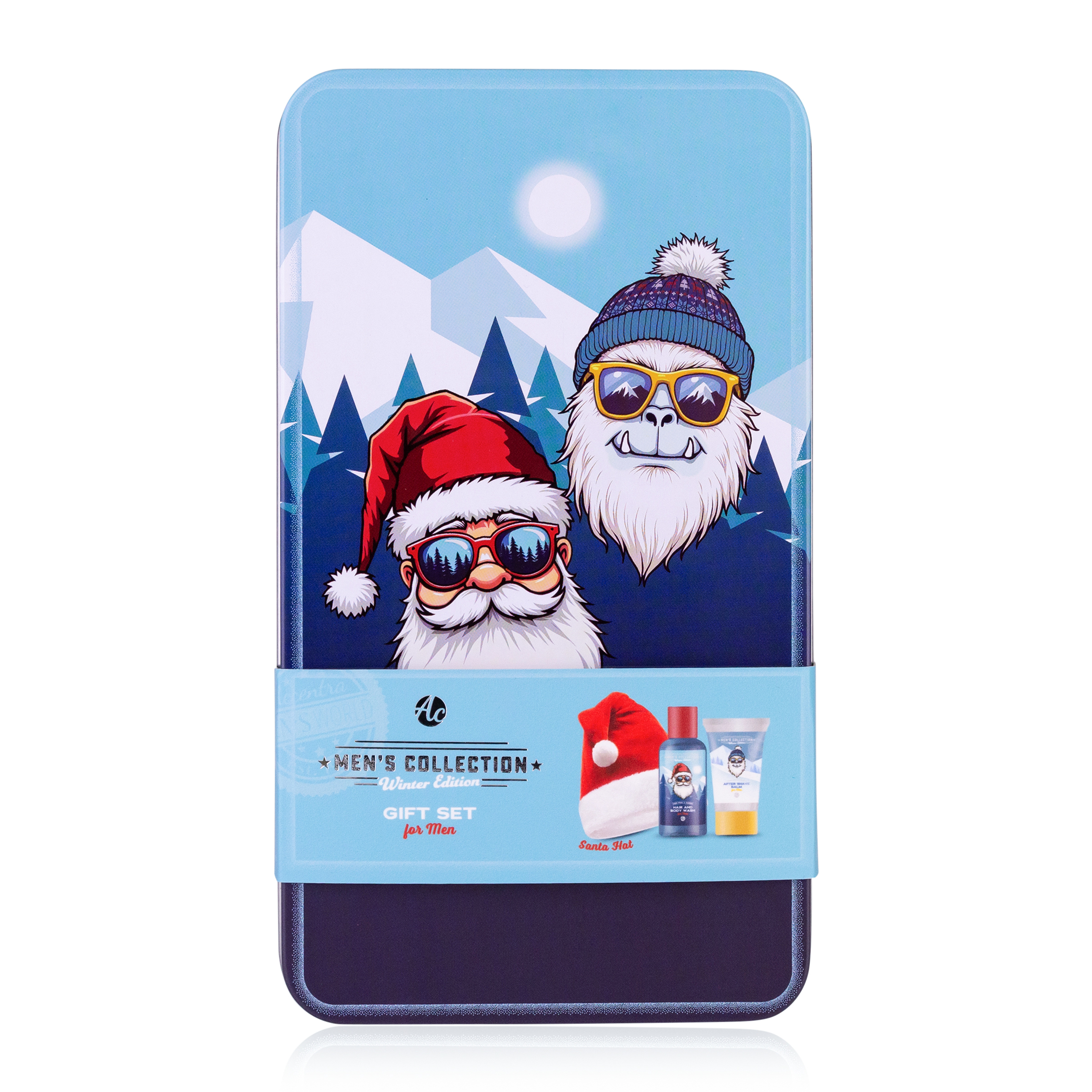 Geschenkset MEN'S Collection Winter in einer schicken Metalldose. Ideal als Geschenk für Männer im Winter.