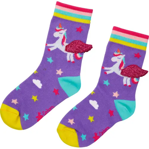 Einhorn-Paradies - Socken mit Flügeln (one size)