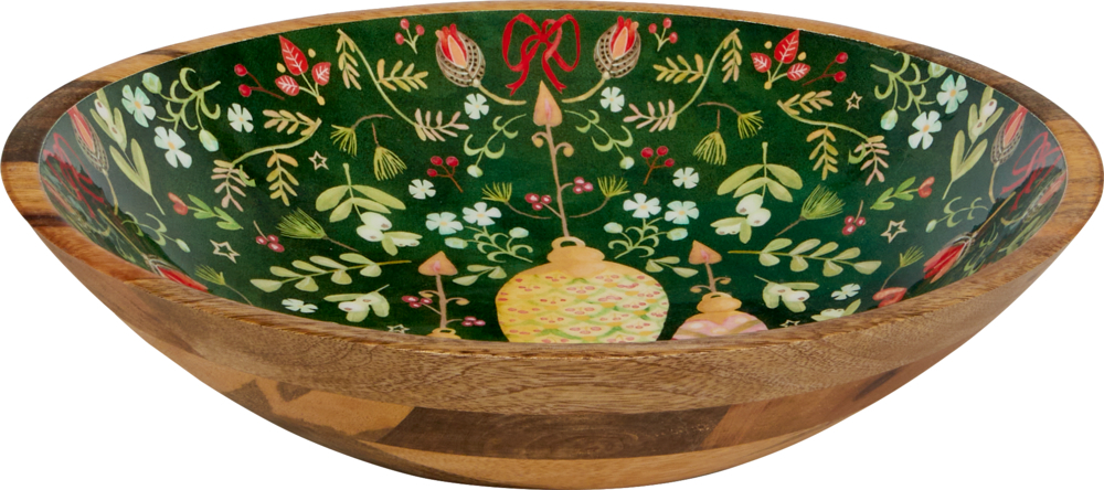 Holzschale - Festliche Weihnachten ist eine dekorative Schale aus Holz. Sie ist perfekt für die festliche Weihnachtszeit geeignet.