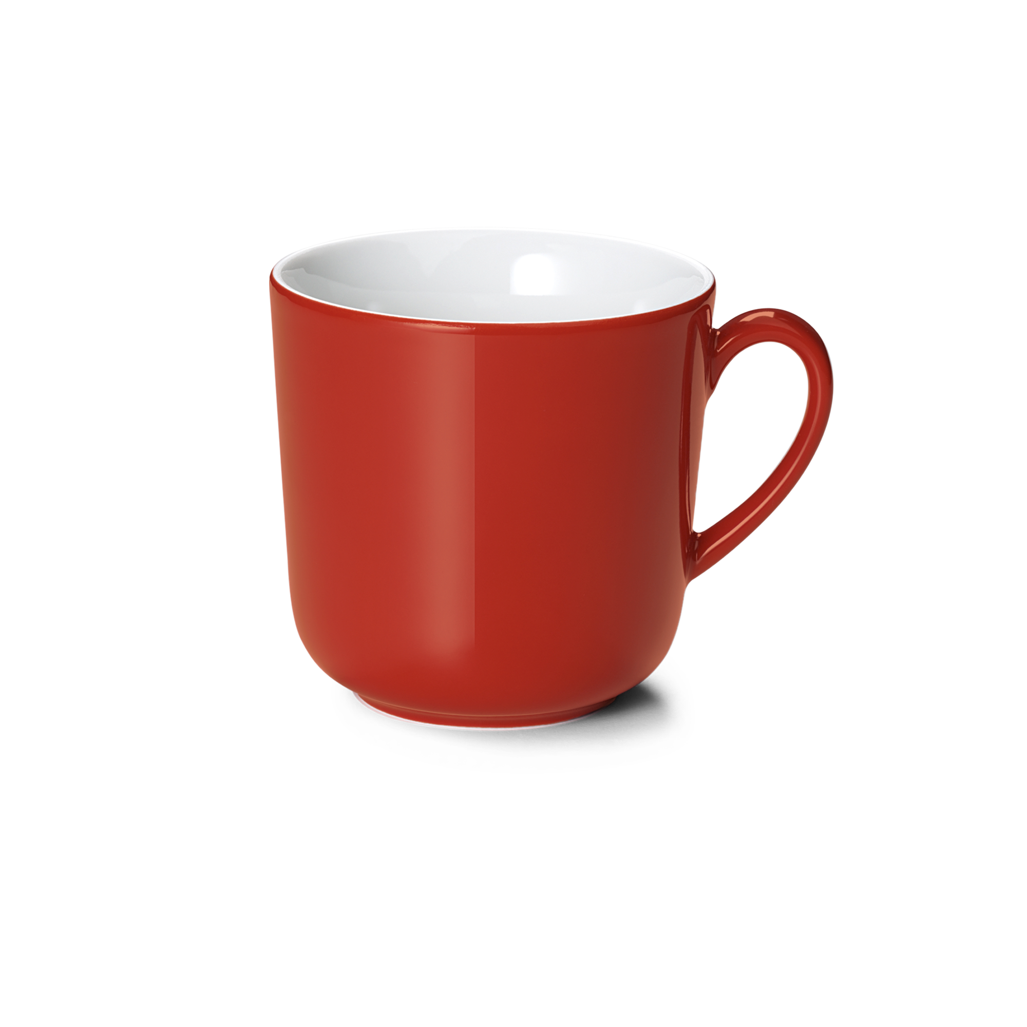 Dies ist ein Becher mit Henkel mit einem Fassungsvermögen von 0,45 Litern. Der Becher ist in der Farbe Paprika Solid Color gestaltet.