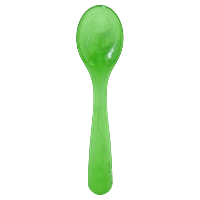 Eierlöffel Acryl grass green marmoriert 12 cm. Der Löffel ist in einem grasgrünen marmorierten Design gestaltet.