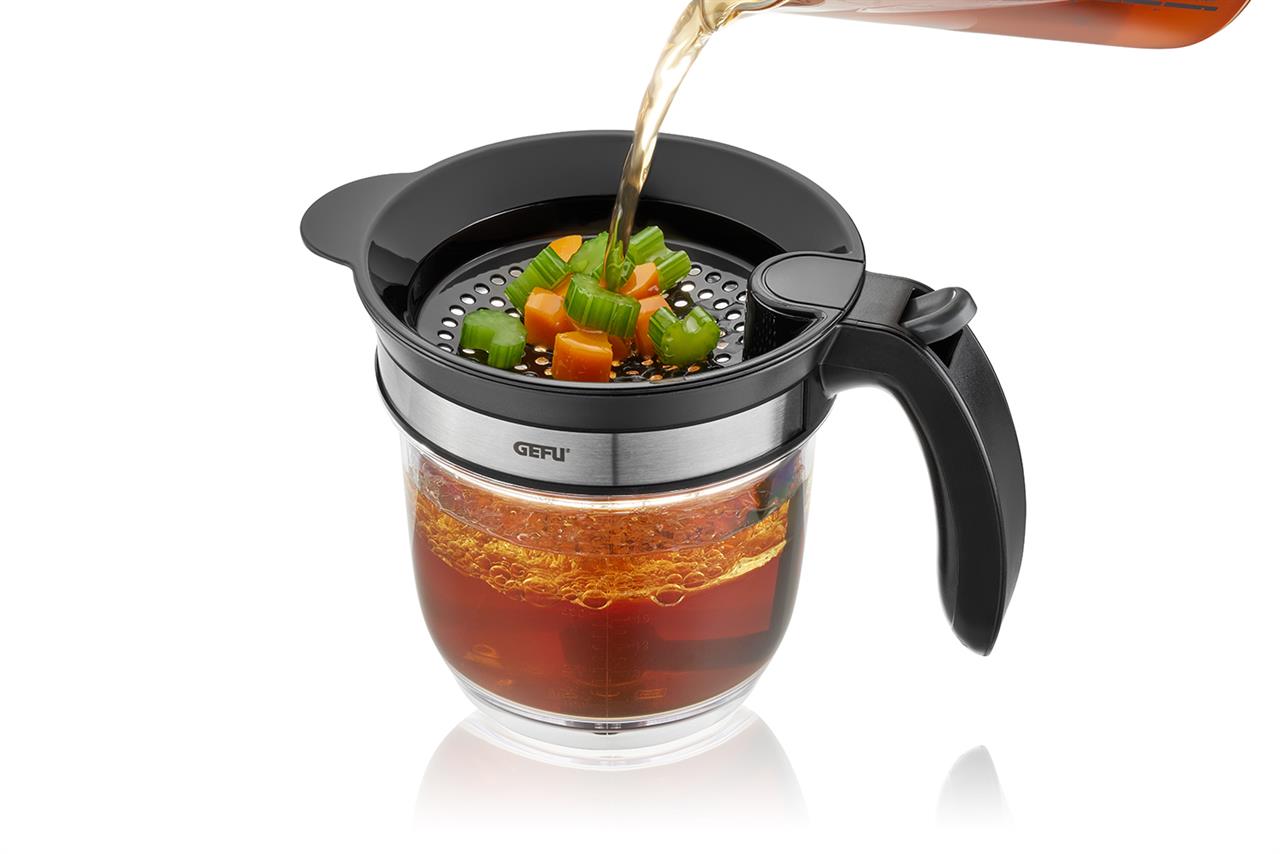 Gefu Fett-Trennkanne Fluido 1,0L Müheloses Entfetten Von Hausgemachten Suppen, - Image 4