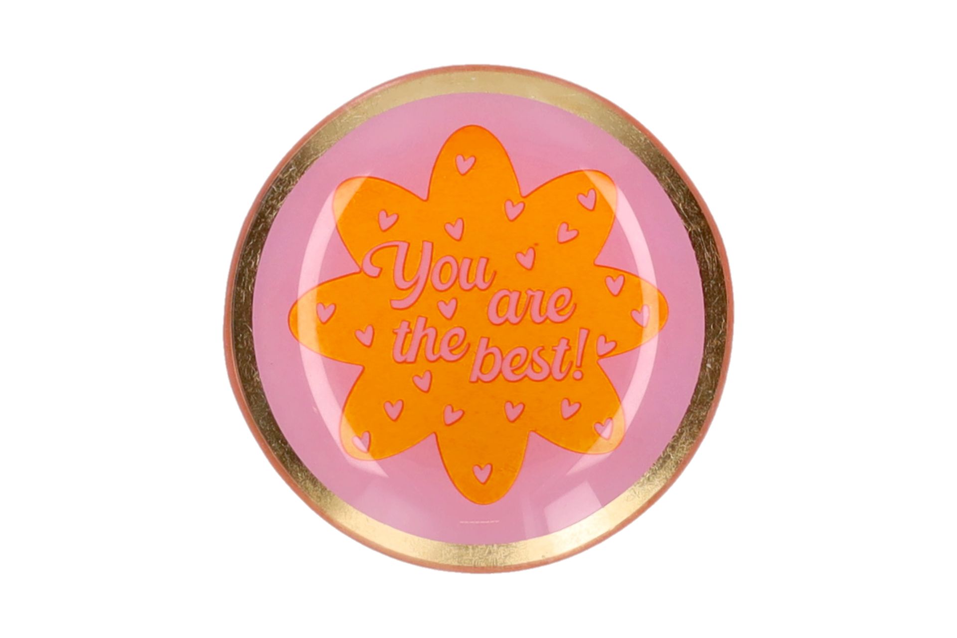 Kleiner Glasteller von Love Plates mit dem Aufdruck 'You are the best'. Perfekt als liebevolles Geschenk.