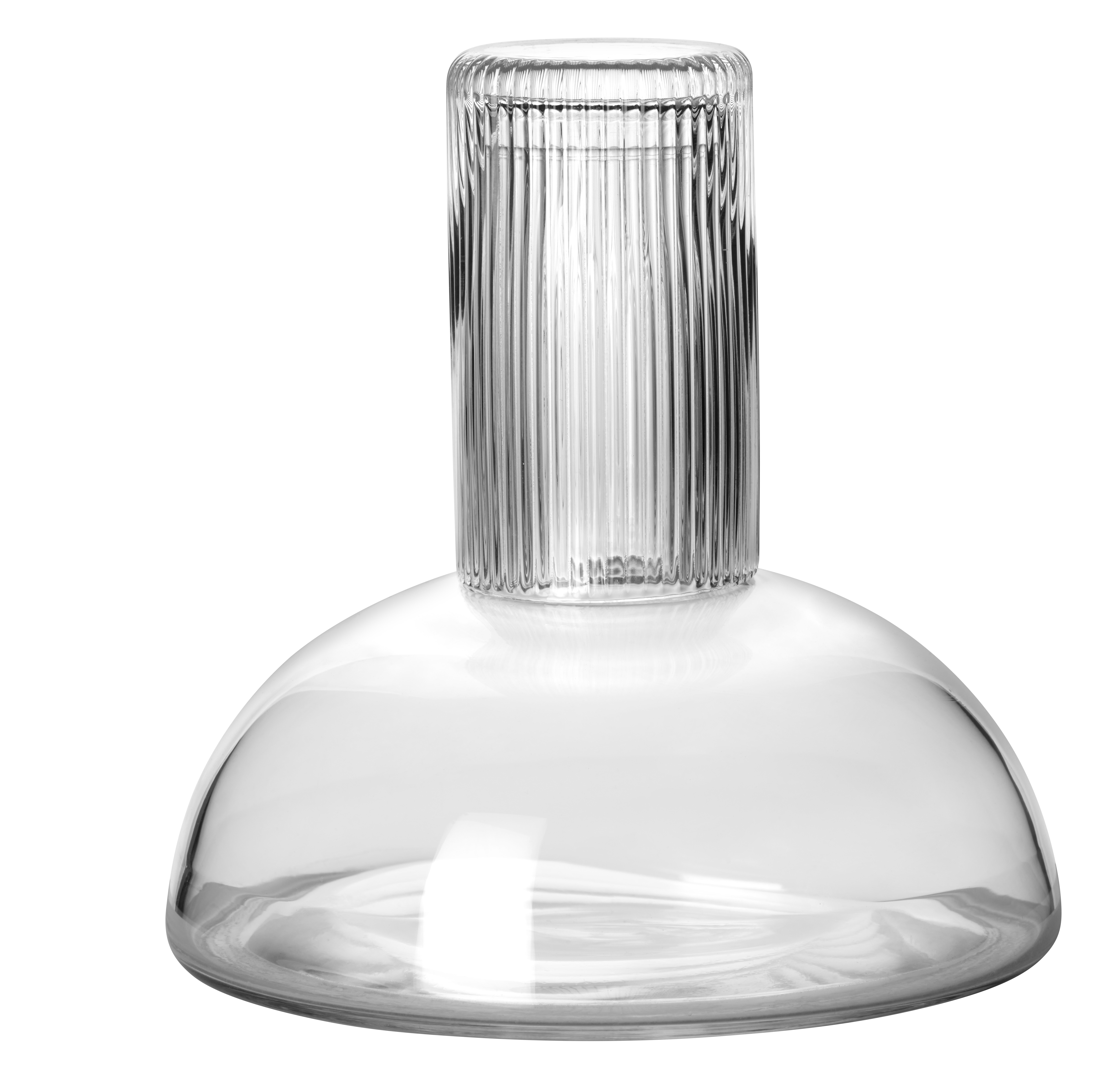Eine Karaffe mit Trinkglas, klar, 1,3 Liter Fassungsvermögen. Das Produkt ist ideal zum Servieren von Wasser oder anderen Getränken.