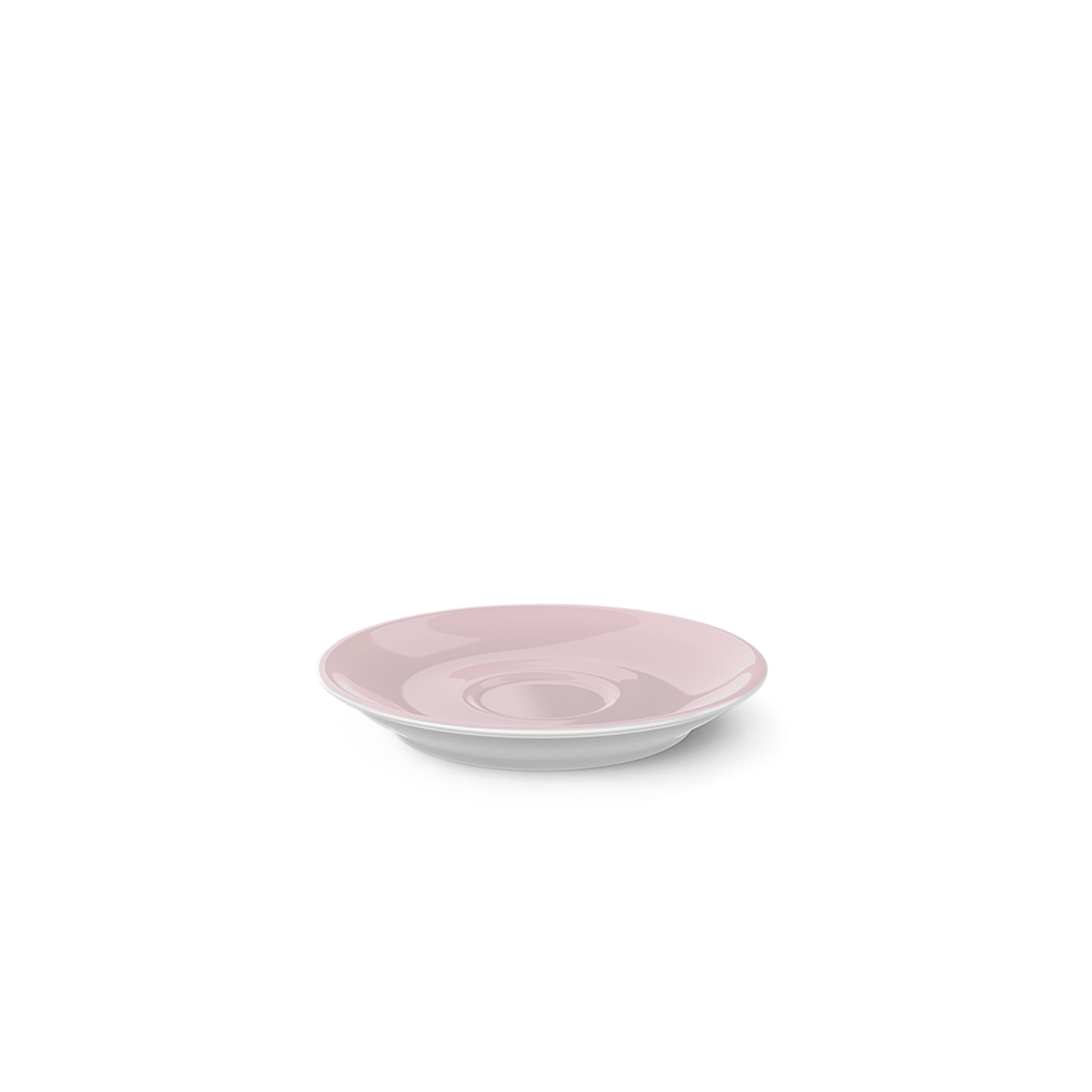Espresso Untertasse Classico mit einem Durchmesser von 12 cm in der Farbe Puder. Die Untertasse besteht aus der Solid Color Serie.
