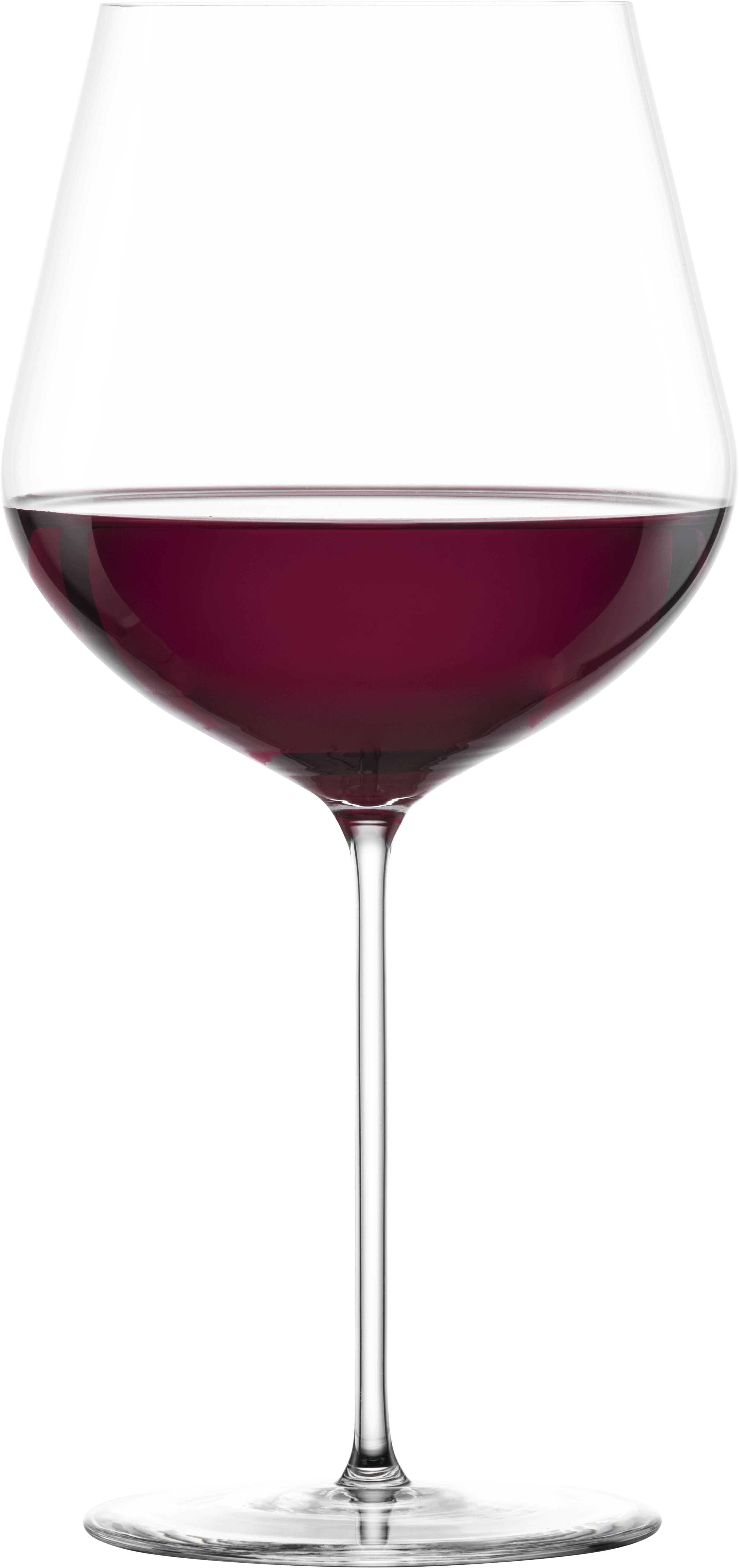 Auf dem Bild ist ein Burgunderglas der VUELO-Serie. Das Glas steht ruhig auf einer ebenen Fläche.