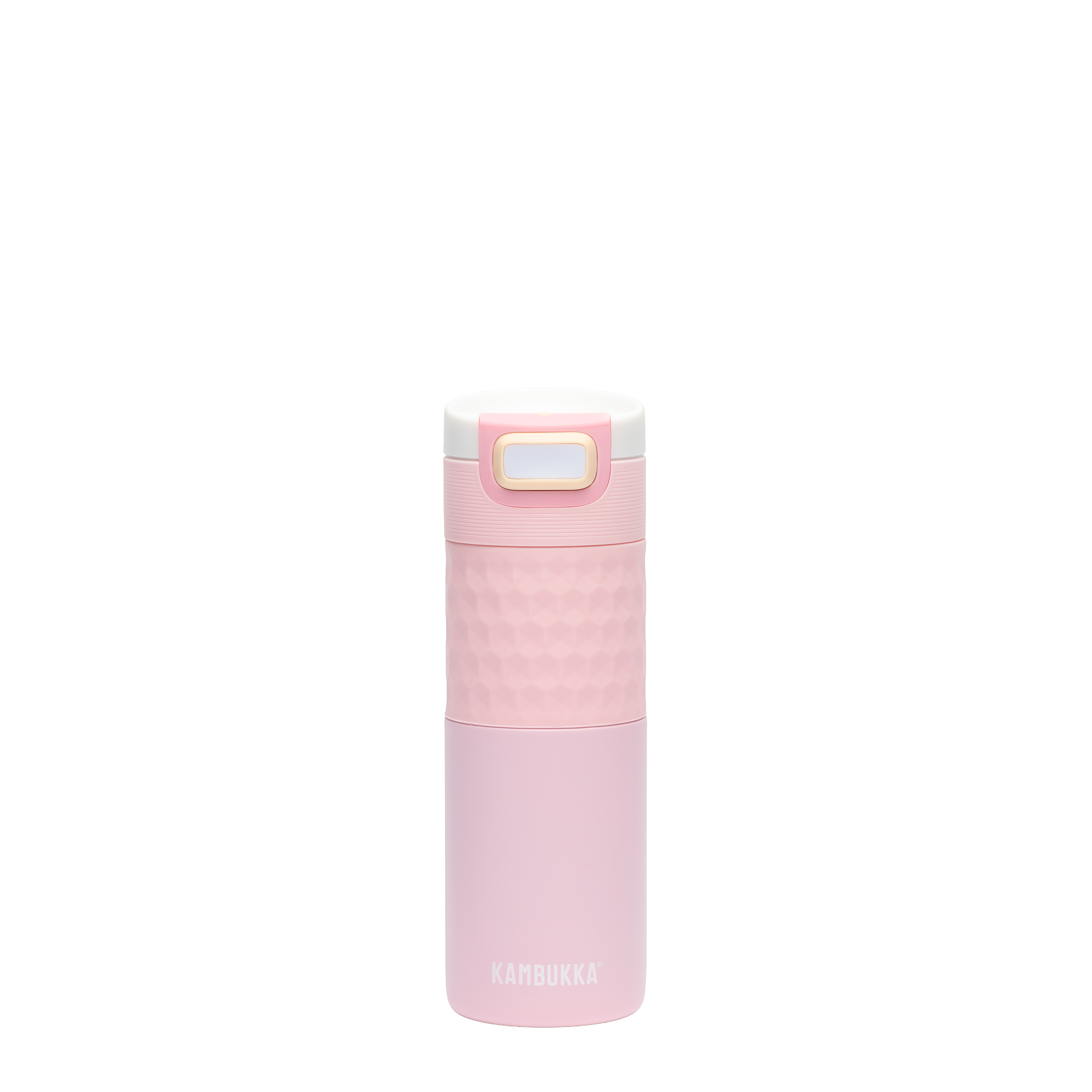 Auf dem Bild ist die Trinkflasche Etna Grip 0,5l Pink Aura zu sehen. Sie besitzt ein auffälliges, rosafarbenes Design.