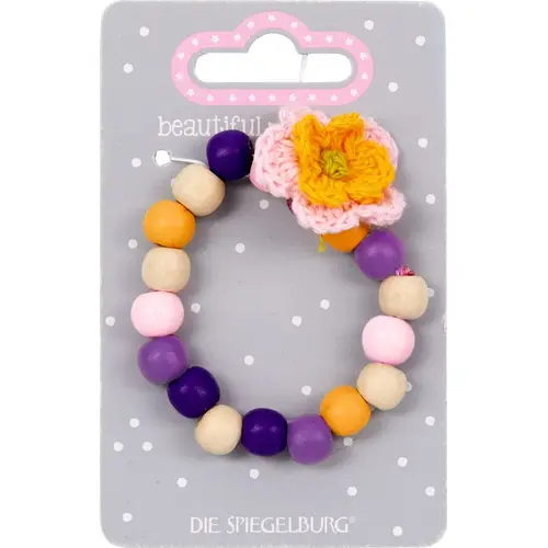 Holz-Armband mit Blume - beautiful Stars