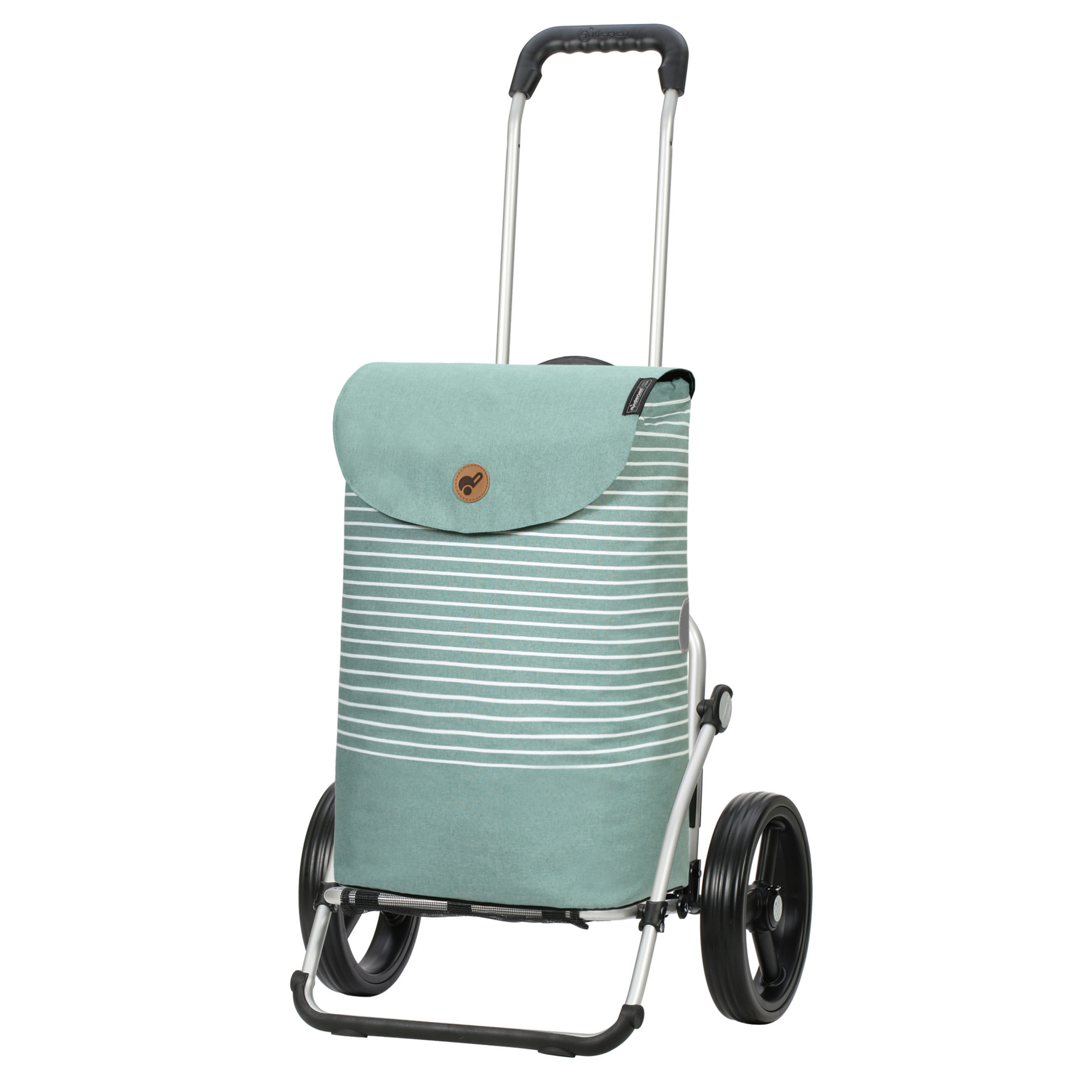 Abgebildet ist der Royal Shopper Tilde mint. Das Produkt ist ein moderner Einkaufstrolley in Mintfarbe.