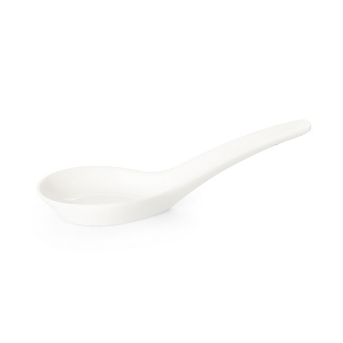Gourmetlöffel Asia Line in Weiß aus Fine Bone China. Dieser elegante Löffel eignet sich ideal für asiatische Gerichte.