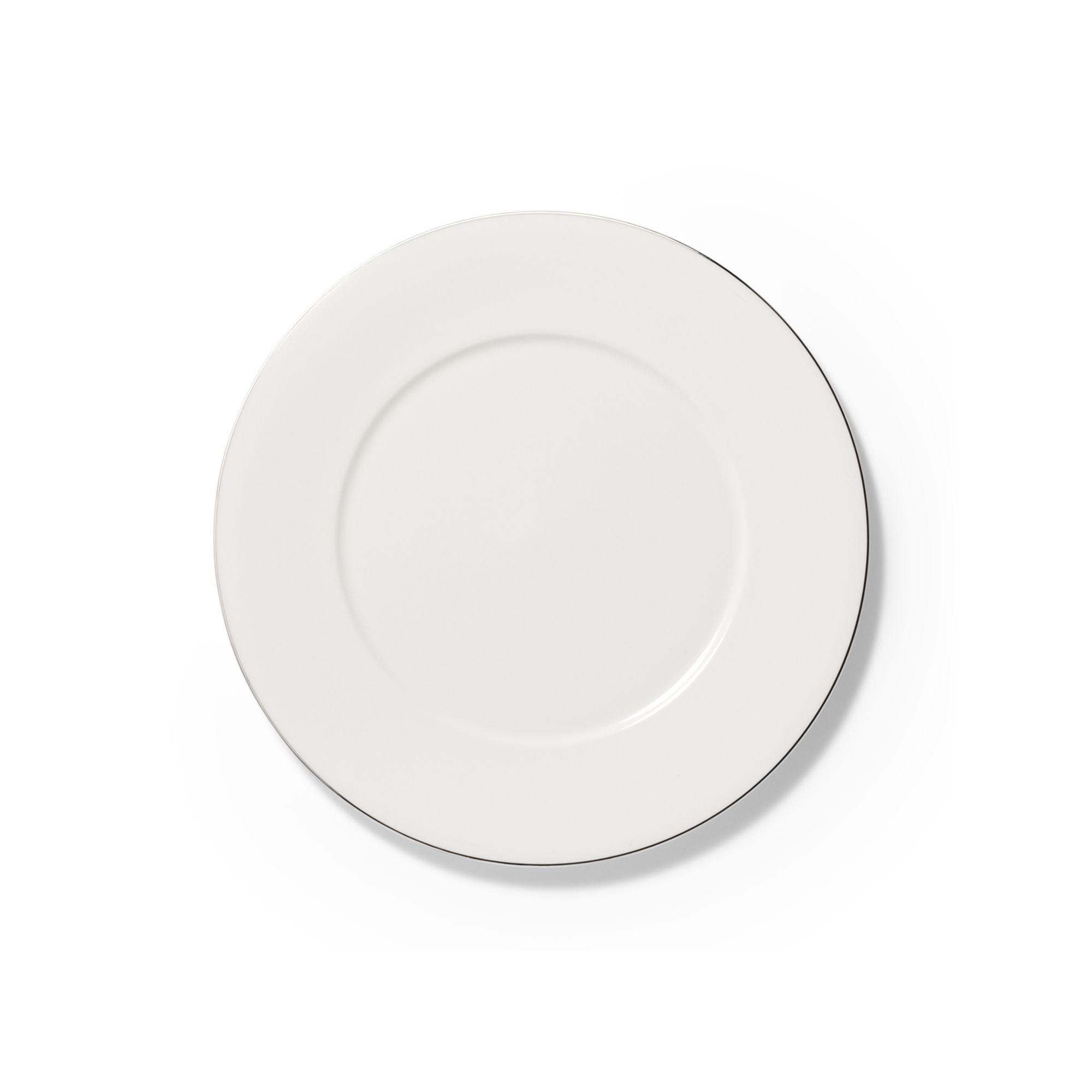 Dies ist ein flacher Teller mit einem Durchmesser von 24 cm aus der Platin Line Fine Dining Serie. Das Produkt heißt Teller flach 24 cm Platin Line Fine Dining Fine Bo.