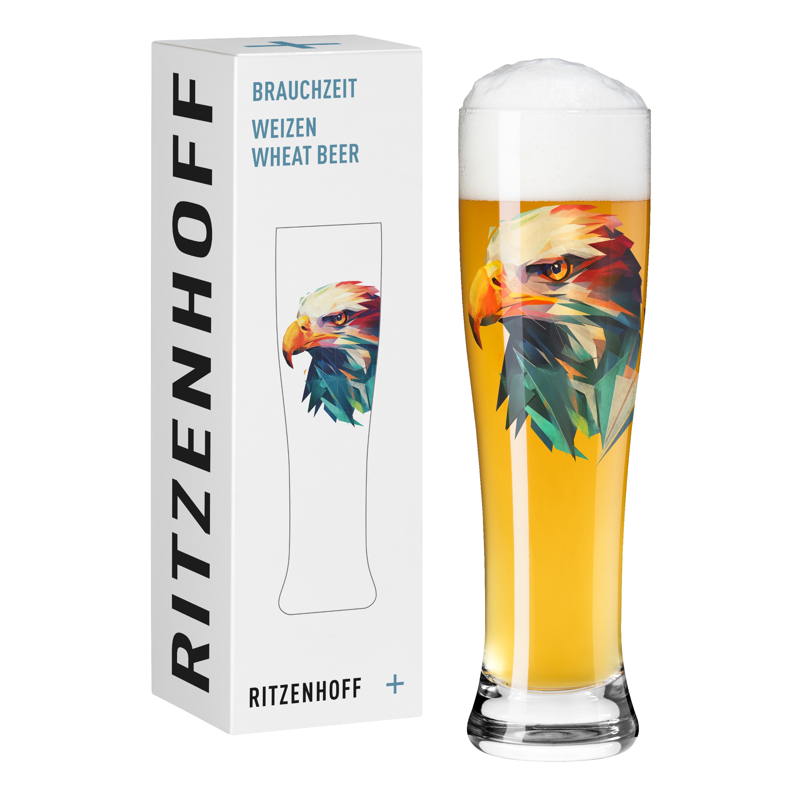 Das Bild stellt das Brauchzeit Weizen 26 T. Dabek H24 dar. Es handelt sich um ein elegantes Weizenglas.