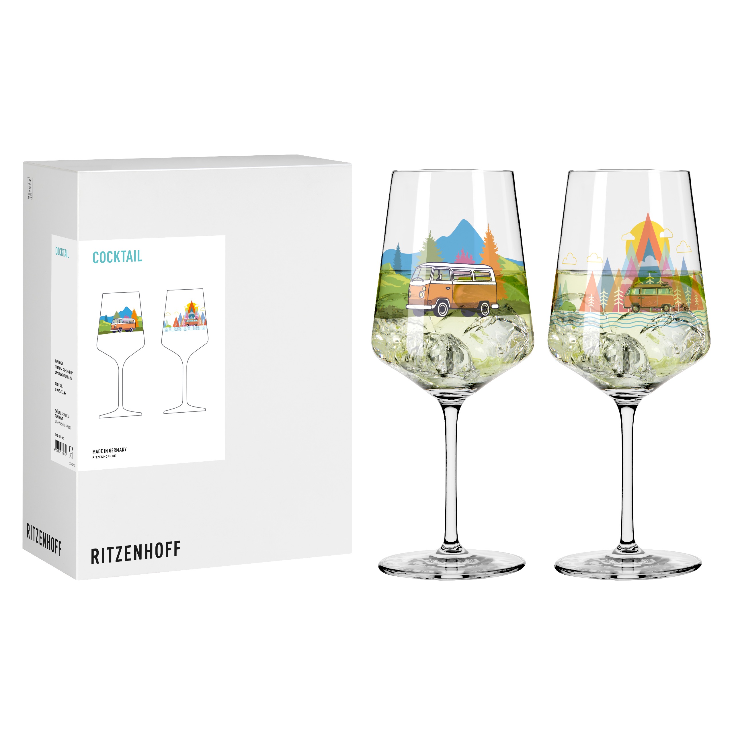 Dieses Bild zeigt das Produkt 'Entdecker Cocktail 2er #3 #4Kuhl,PurnaF25'. Zwei Cocktails in einem Set werden präsentiert.