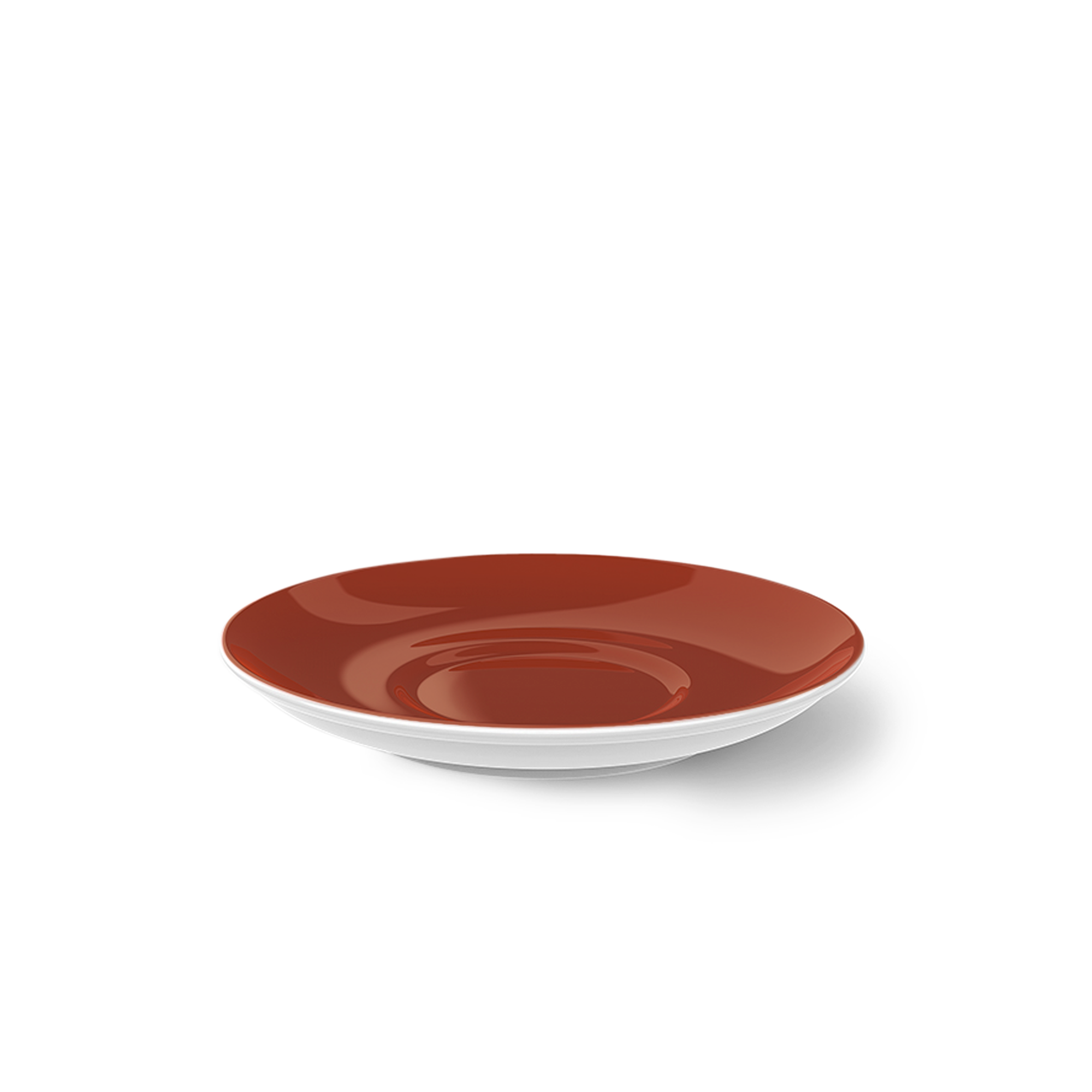 Dies ist die Kaffee Untertasse 14,5 cm Paprika Solid Color. Die Untertasse zeigt ein schlichtes, rotes Design.