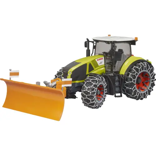 Claas Axion mit Schneeketten und Räumschild