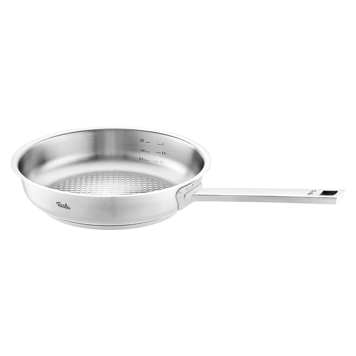 Ein eleganter Kochtopf der Original-Profi-Collection ist aus schräger Perspektive zu sehen. Die Produktform ist modern.