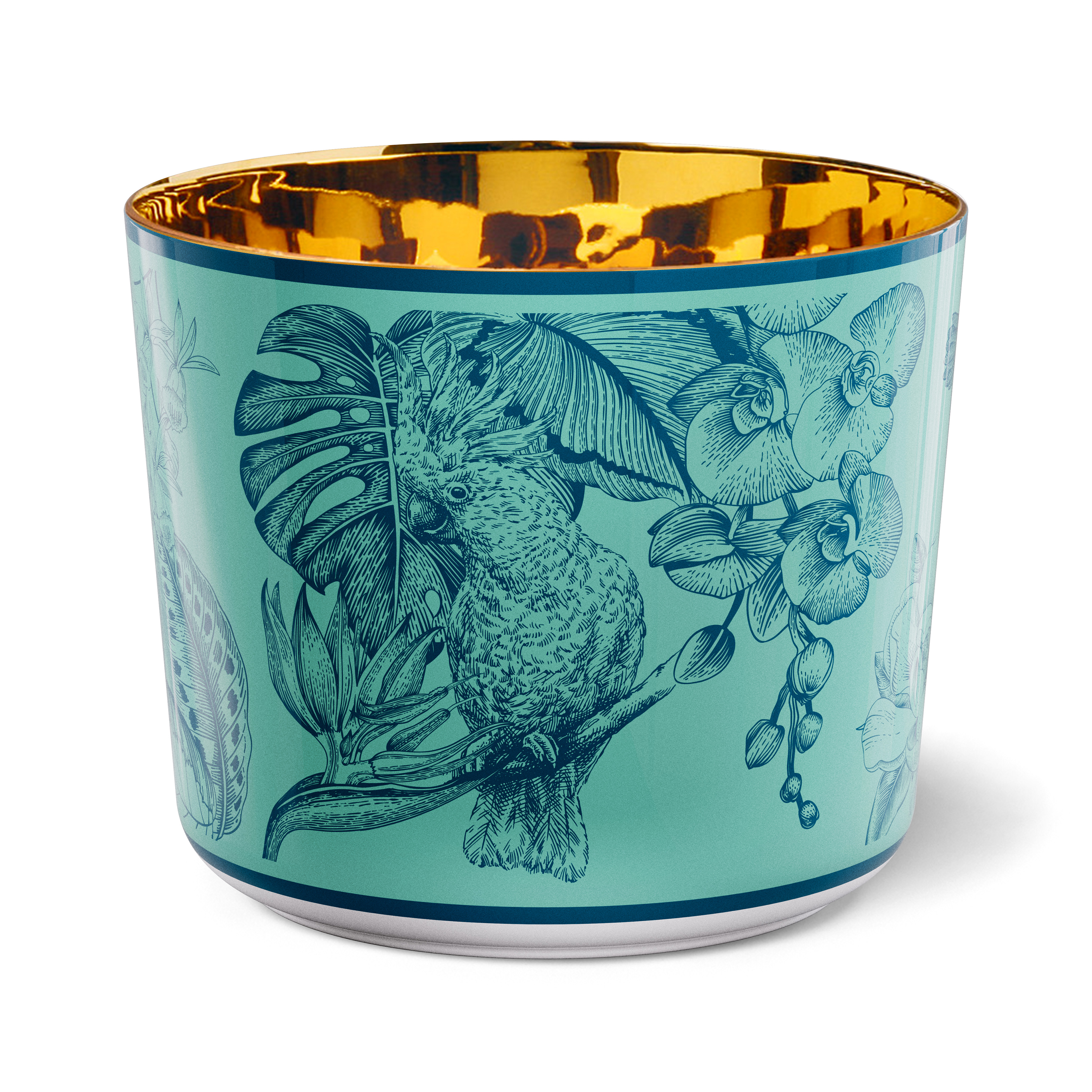 Champagnerbecher 0,25 l Paraiso Turquoise wird dargestellt. Die Aufnahme zeigt den Becher in glänzender Optik.