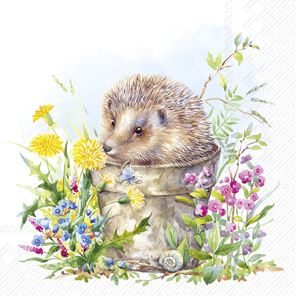 Lunch-Servietten mit Blumenmotiv SMELLS LIKE SPRING. Perfekt für Frühlingsfeiern oder Picknicks.