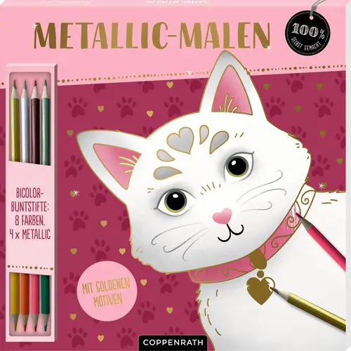 100% selbst gemacht - Malblock Metallic-Malen Katz