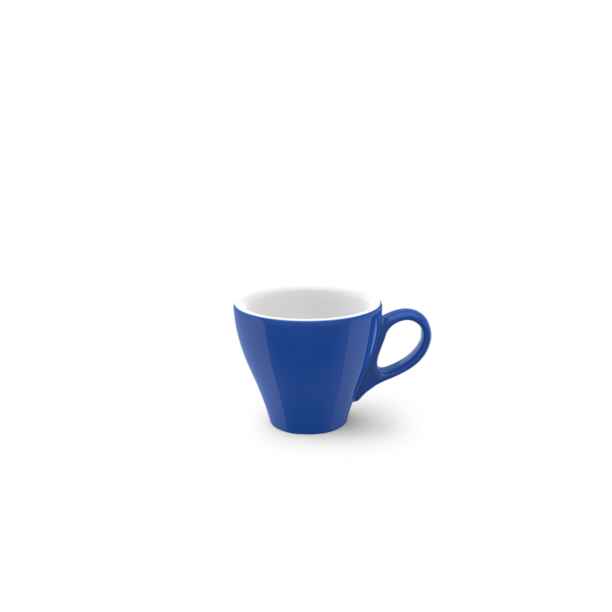 Espresso Obertasse Classico 0,09 l Kornblume Solid ist auf dem Bild zu sehen. Es handelt sich um eine kleine Espressotasse aus Porzellan mit einem klassischen Design.