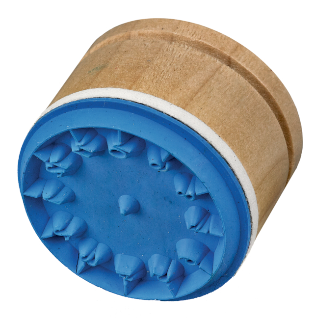 Produkt: Bunte Geschenke - Stempel: Lern die Uhr. Detailliertes Foto des Lern-Stempels für die Uhrzeit.