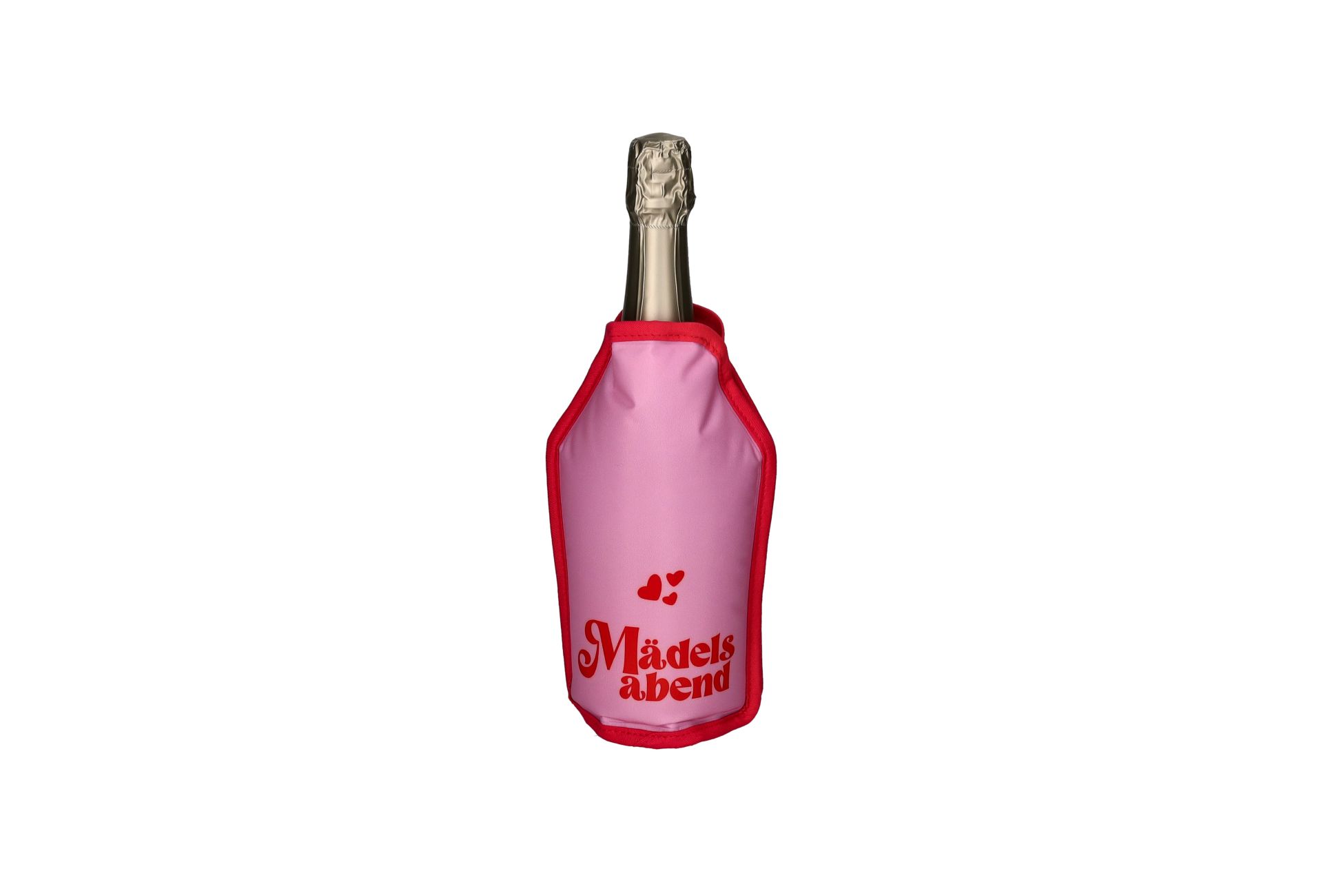 Froid Kühlmanschette mit dem Motiv Mädelsabend in rosa und pink. Ideal zum Kühlen von Getränken.