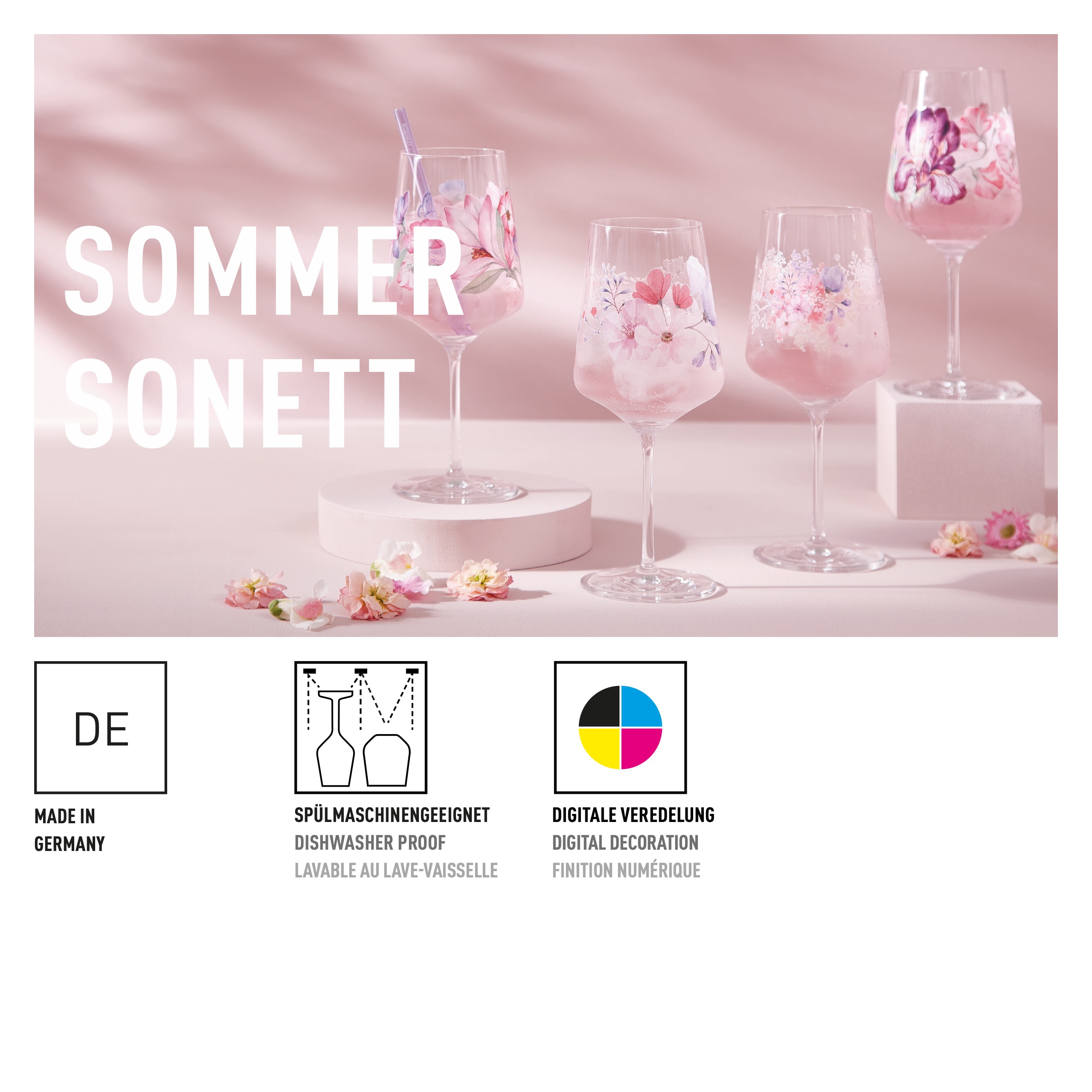 Das Bild illustriert das Sommersonett Sprizz 2er-Set C. Oliveria F26. Es wird für erfrischende Sommermomente genutzt.