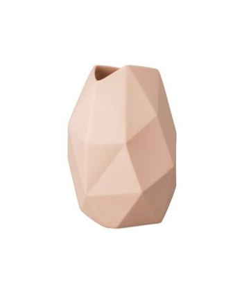 Zu sehen ist eine Vase mit 14 cm Höhe, Modell Surface in der Farbe Cameo. Sie hat eine strukturierte Oberfläche und ein stilvolles Aussehen.