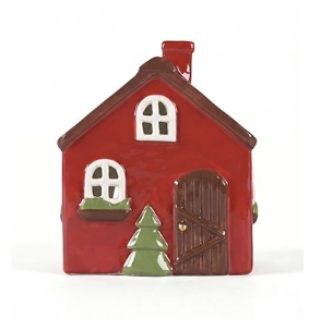 Haus für Teelicht aus der Serie Christmas JOY, 12x10x7cm groß. Diese Dekoration bringt festliche Stimmung in den Raum.