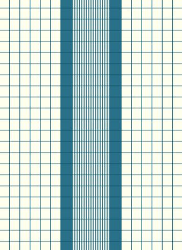 Das Geschirrtuch "Karo Borde" atlantik ist 50x70 cm groß und besteht aus 50% Leinen und 50% recycelter Baumwolle. Es zeigt ein kariertes Muster mit einem breiten, dunkelblauen Streifen in der Mitte.