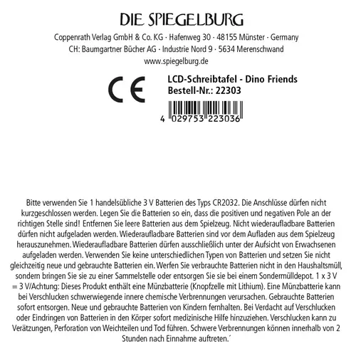 Dino Friends - LCD-Schreibtafel