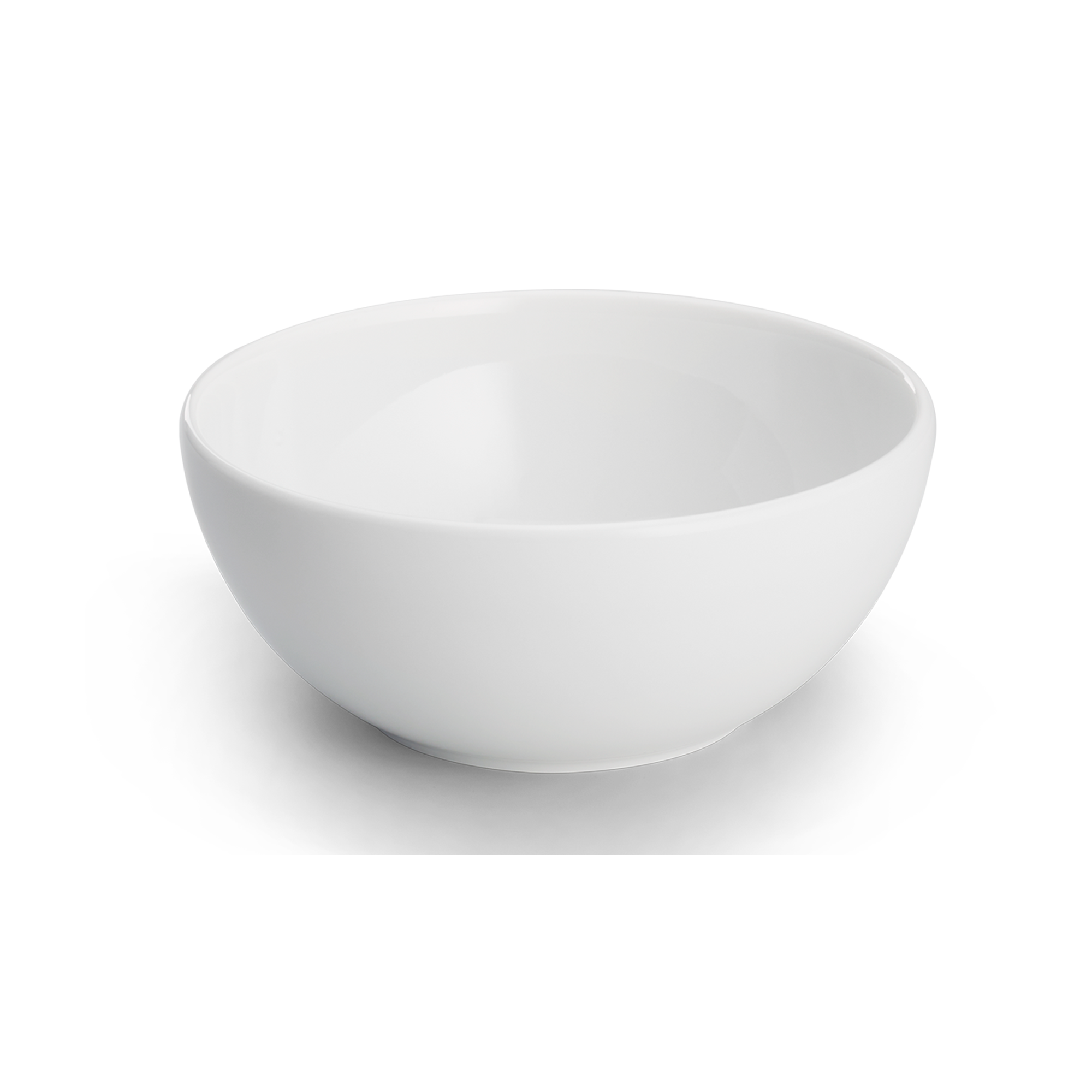 Hier ist die Schale 20 cm mit 1,25 l Volumen in Weiß aus der Solid Color Kollektion zu sehen. Die weiße Schale wirkt schlicht und elegant.