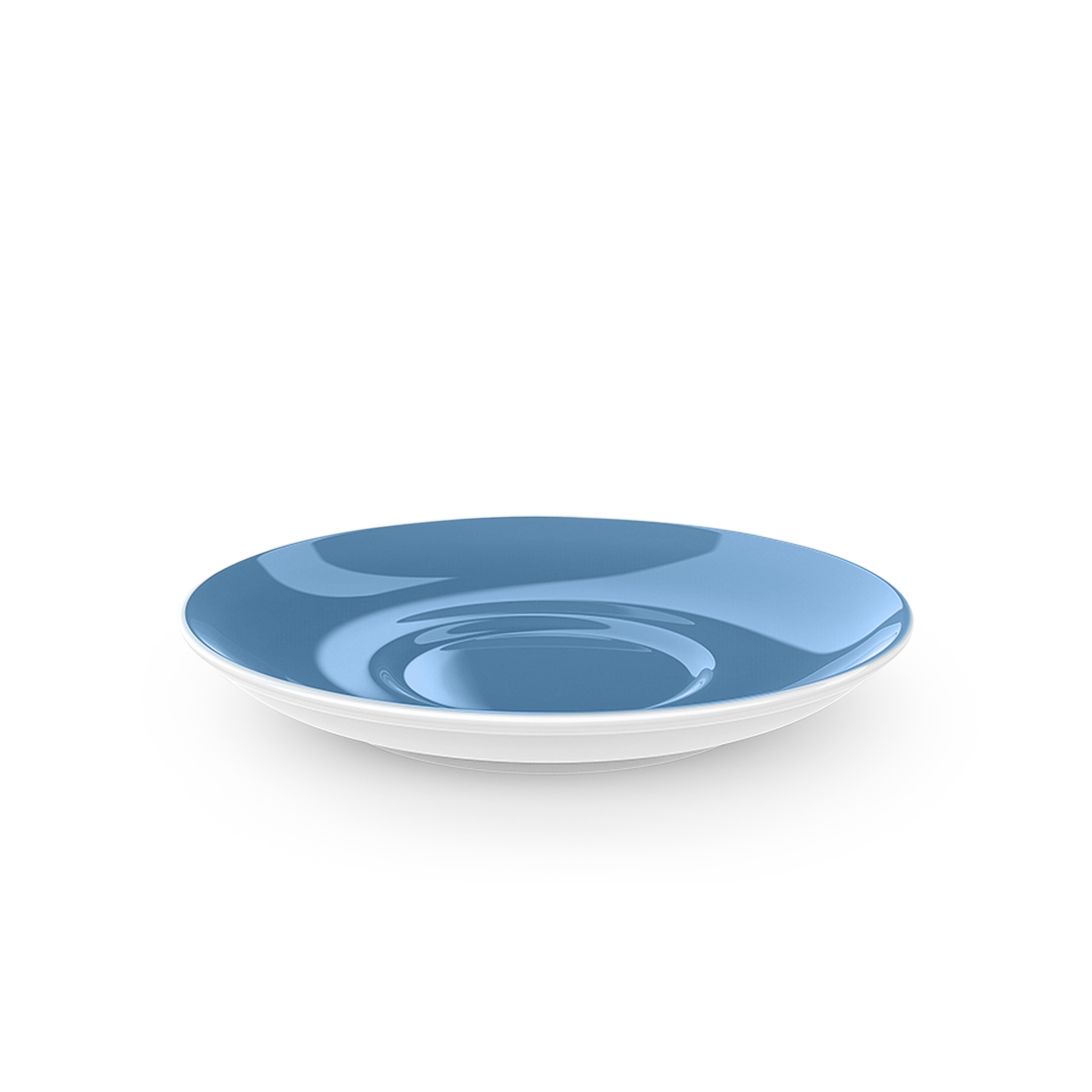 Cappuccino Untertasse 16 cm Vintage Blue Solid Col. Eine blaue Cappuccino Untertasse aus der Vintage Kollektion.