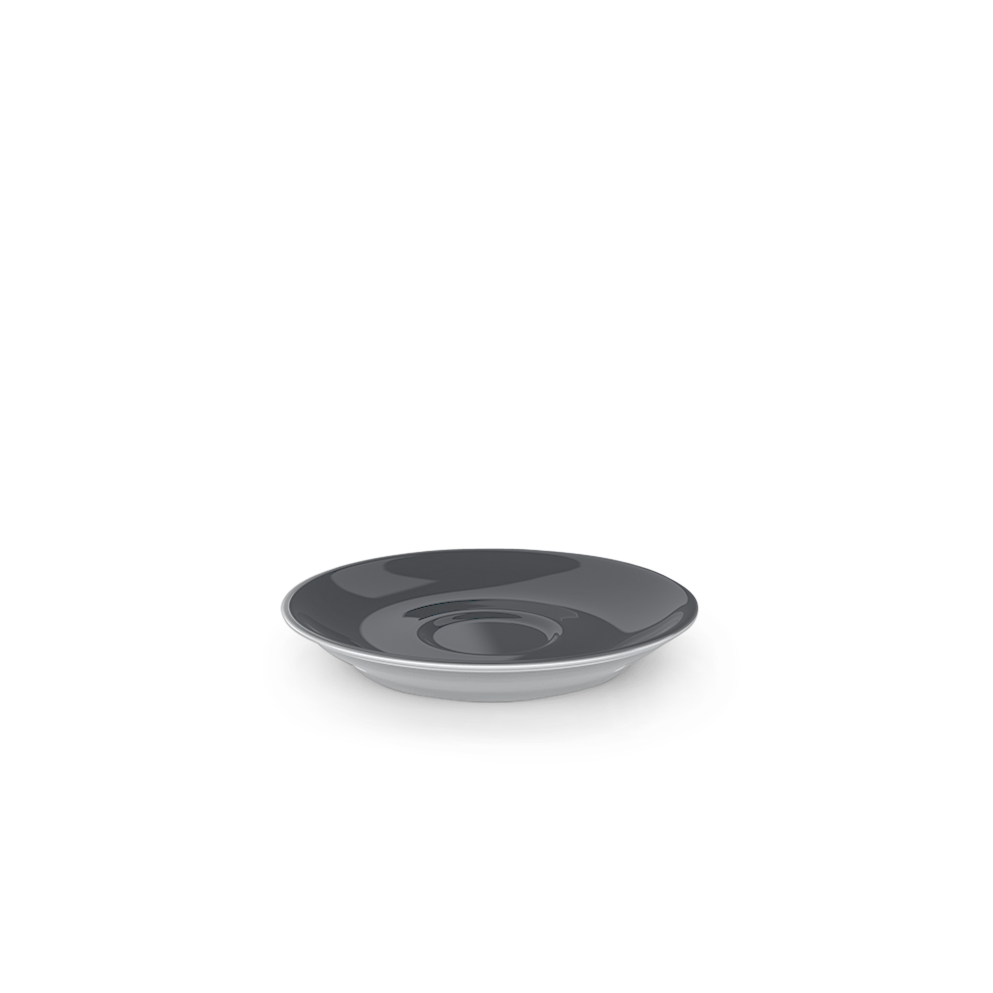 Die Espresso Untertasse Classico in Anthrazit Solid hat einen Durchmesser von 12 cm. Sie passt ideal zu der passenden Obertasse für einen stilvollen Kaffeegenuss.
