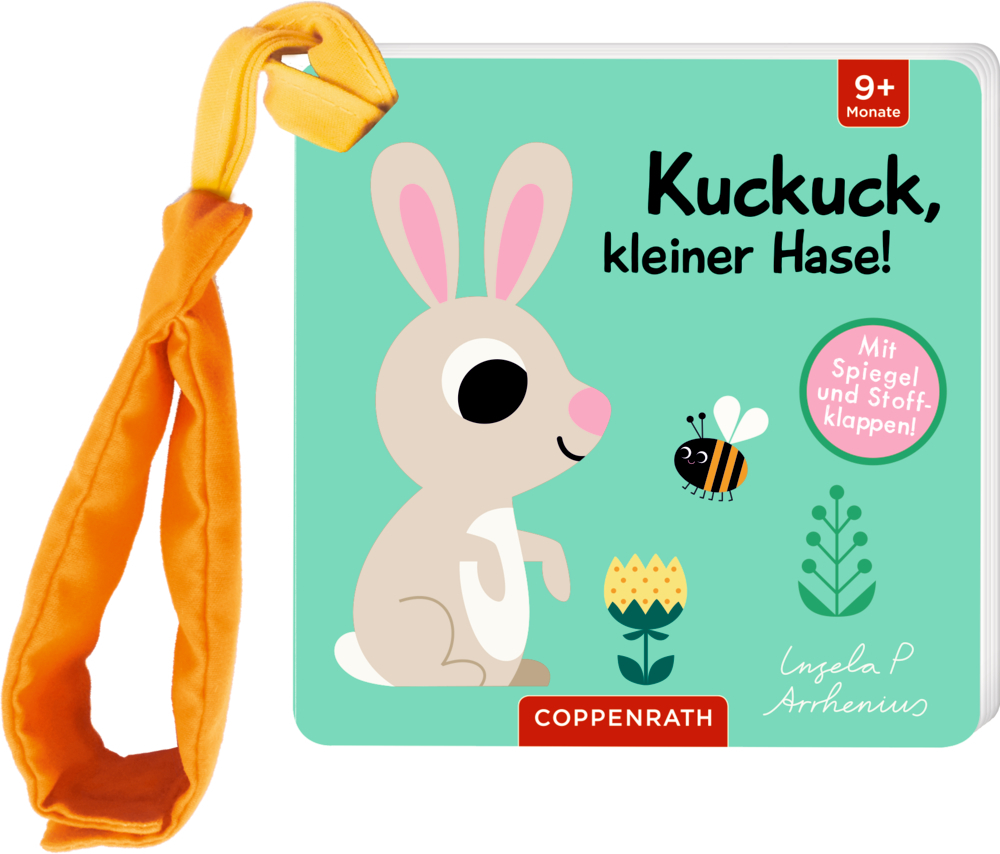 Das Buch heißt 'Mein Filz-Fühlbuch für den Buggy: Kuckuck, kleiner Hase'. Es ist ein Fühlbuch für kleine Kinder zum Entdecken.