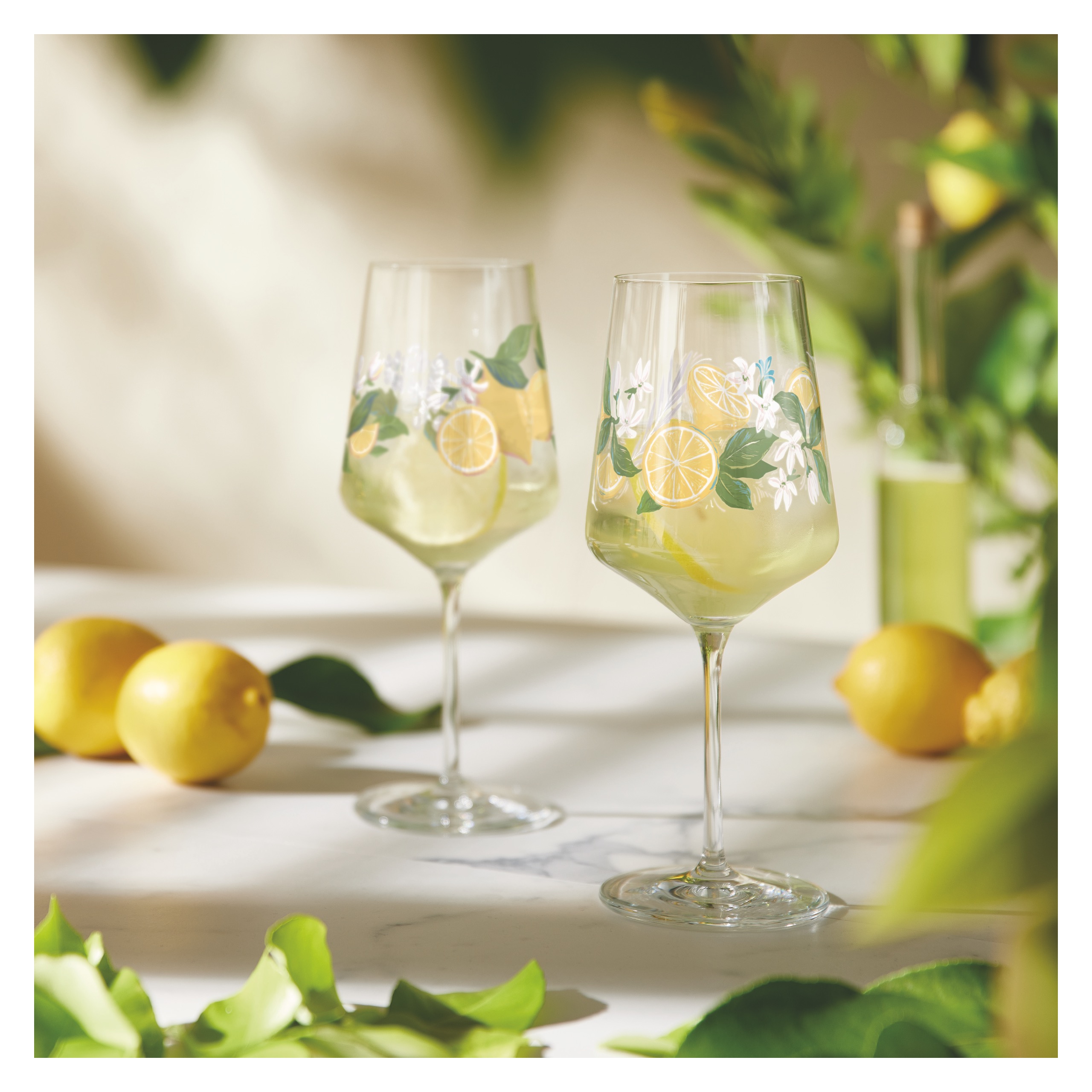 Abgebildet ist das PROM Sommertau Limoncello 2er-Set F25. Perfekt geeignet zum Teilen von Limoncello.