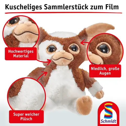 Schmidt Plüschtier Gremlins Gizmo 29 Cm Braun/Weiß in Größe 99 - Image 6