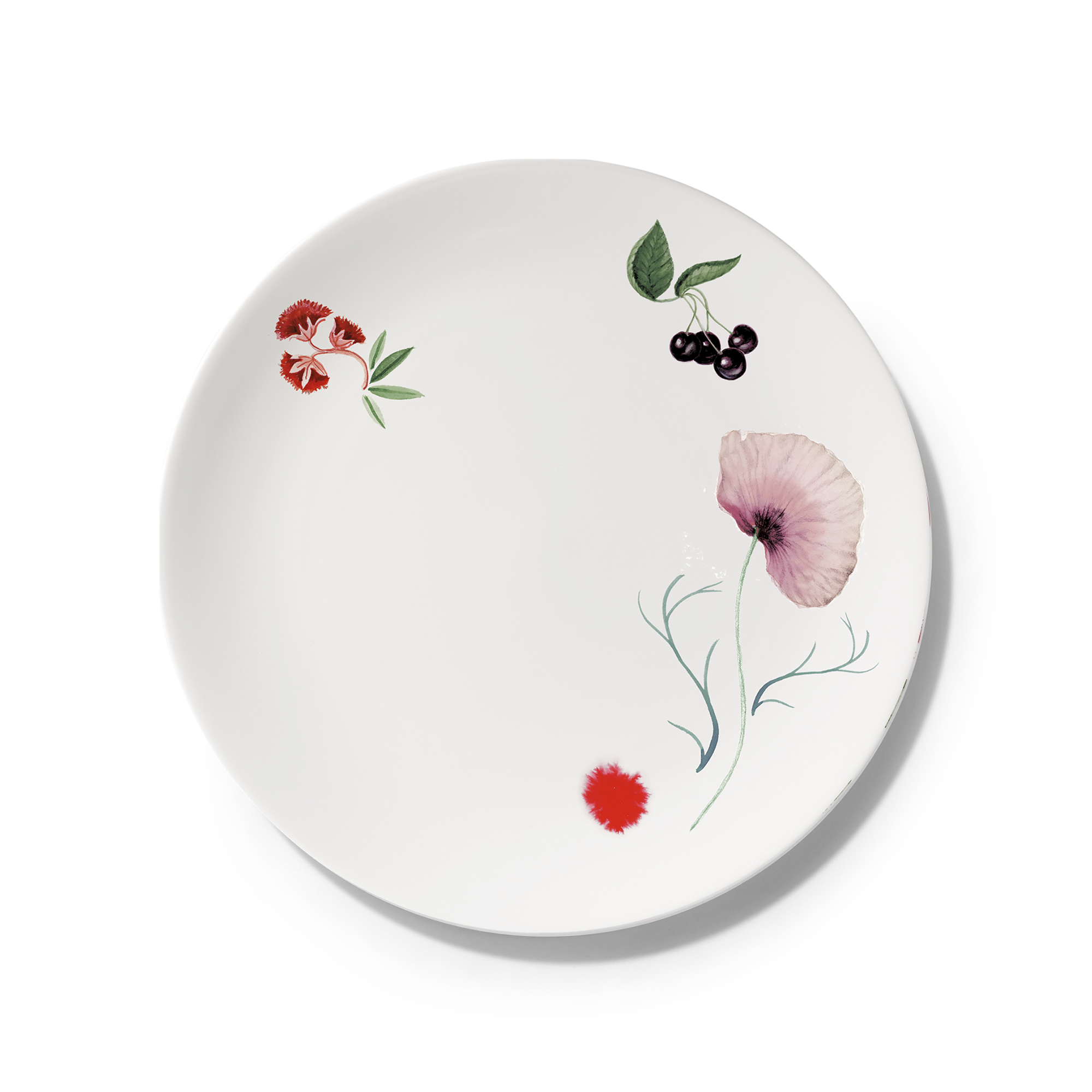 Ein flacher Teller mit einem Durchmesser von 28 cm aus der Serie Wunderland Fine Bone China ist abgebildet. Der Teller eignet sich besonders gut zum stilvollen Servieren von Speisen.
