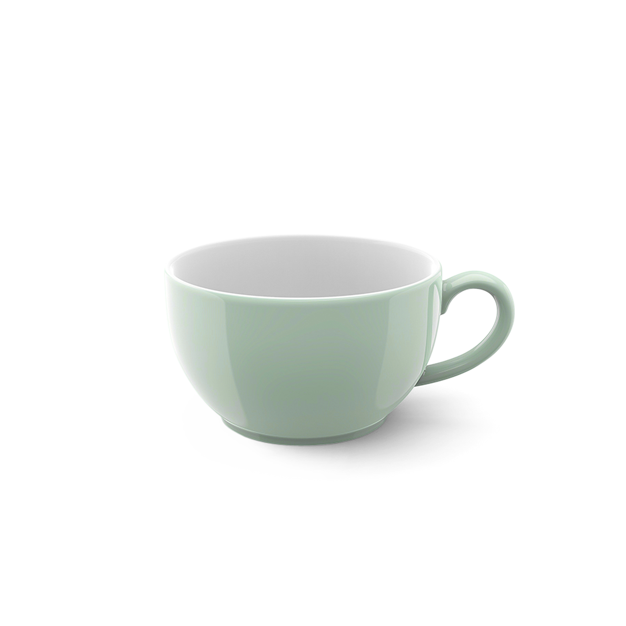 Dies ist eine Cappuccino Obertasse mit 0,30 l Fassungsvermögen in der Farbe Salbei Solid Color. Die Tasse eignet sich ideal für Cappuccino-Getränke.