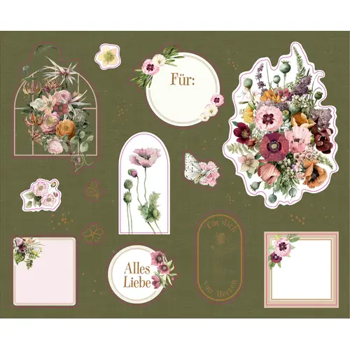 Stickerbuch Zauberhafte Sticker & Etiketten - Blüt